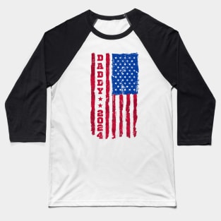 Promoted to daddy 2024 us american flag pregnancy annouce Baseball T-Shirt